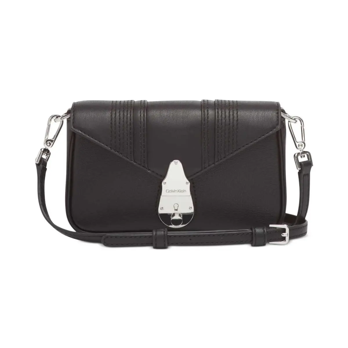 Women’s Lock Leather Shoulder Lock Small Crossbody / Belt Bag by Calvin Klein