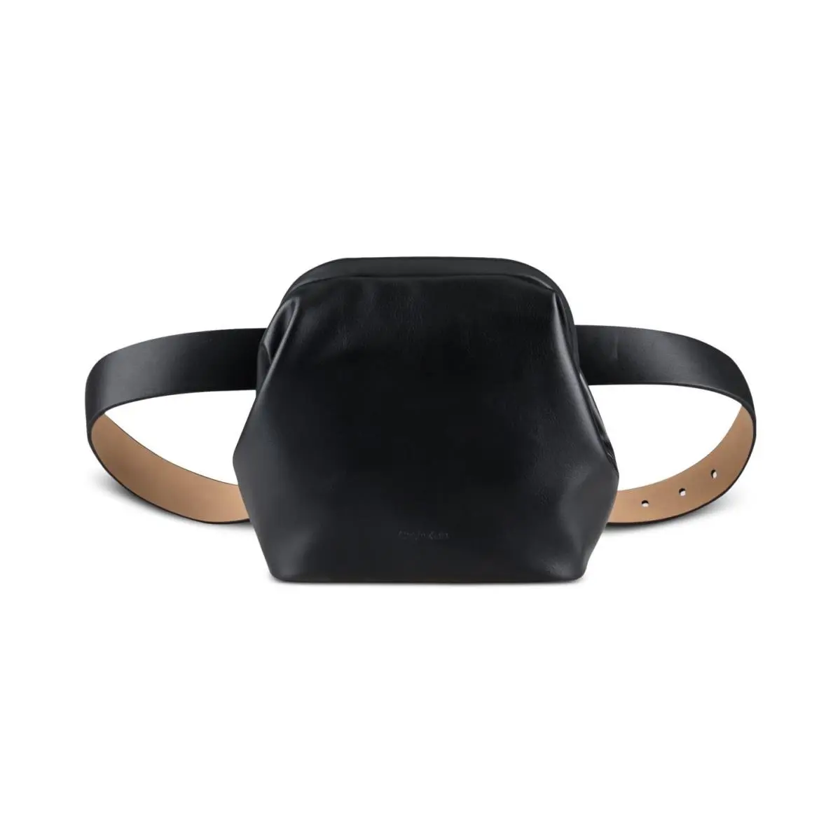 Women`s 3X Black Frog Mouth Belt Bag by Calvin Klein