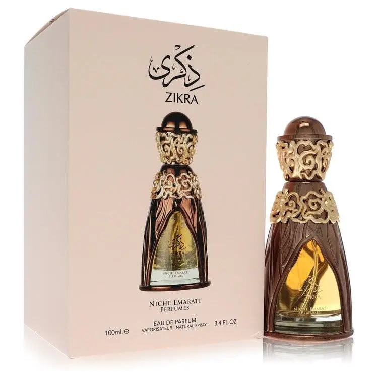 Niche Emarati Zikra  Edp Spray 3.4 oz 100 ml Unisex Amber Woody Scent by Lattafa