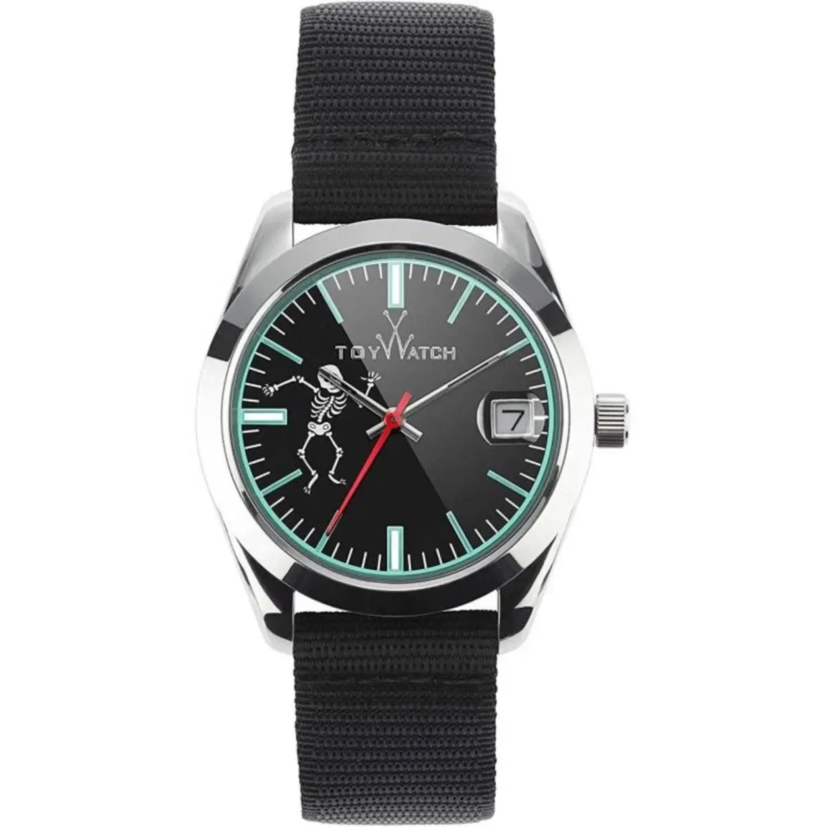 Mint Retro Toywatch Toypulp Skeleton Canvas Italian Collectors Watch PU03BKB by ToyWatch