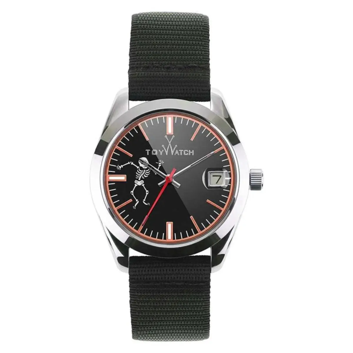 Mint Retro Toywatch Toypulp Skeleton Canvas Italian Collectors Watch PU04WHB by ToyWatch