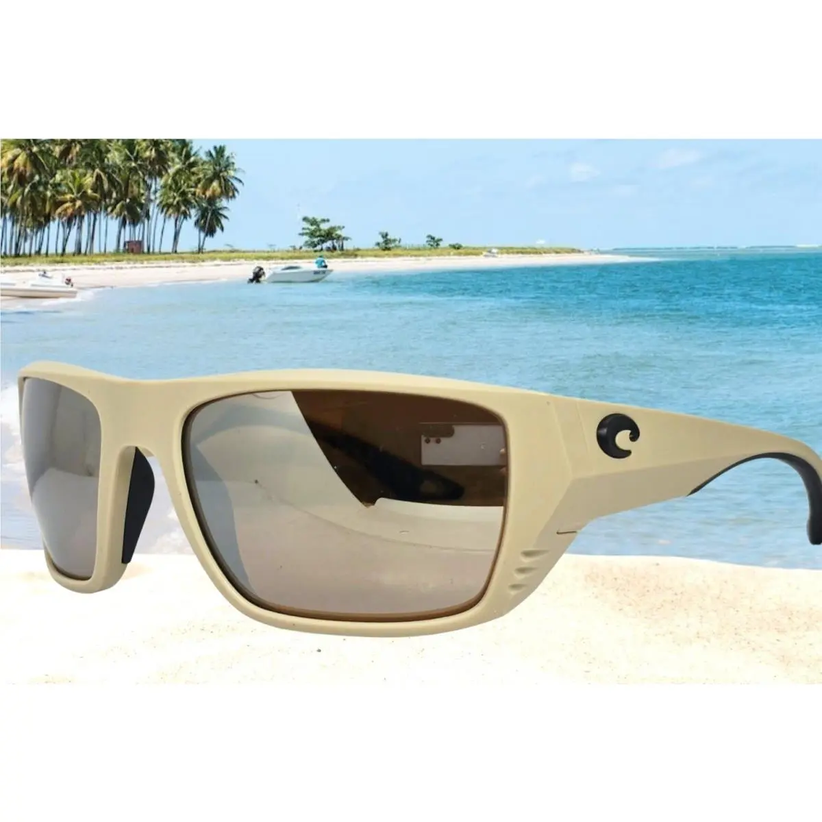 Sand/copper Silver Mirror Finlet Polarized 580G Sunglasses by Costa Del Mar