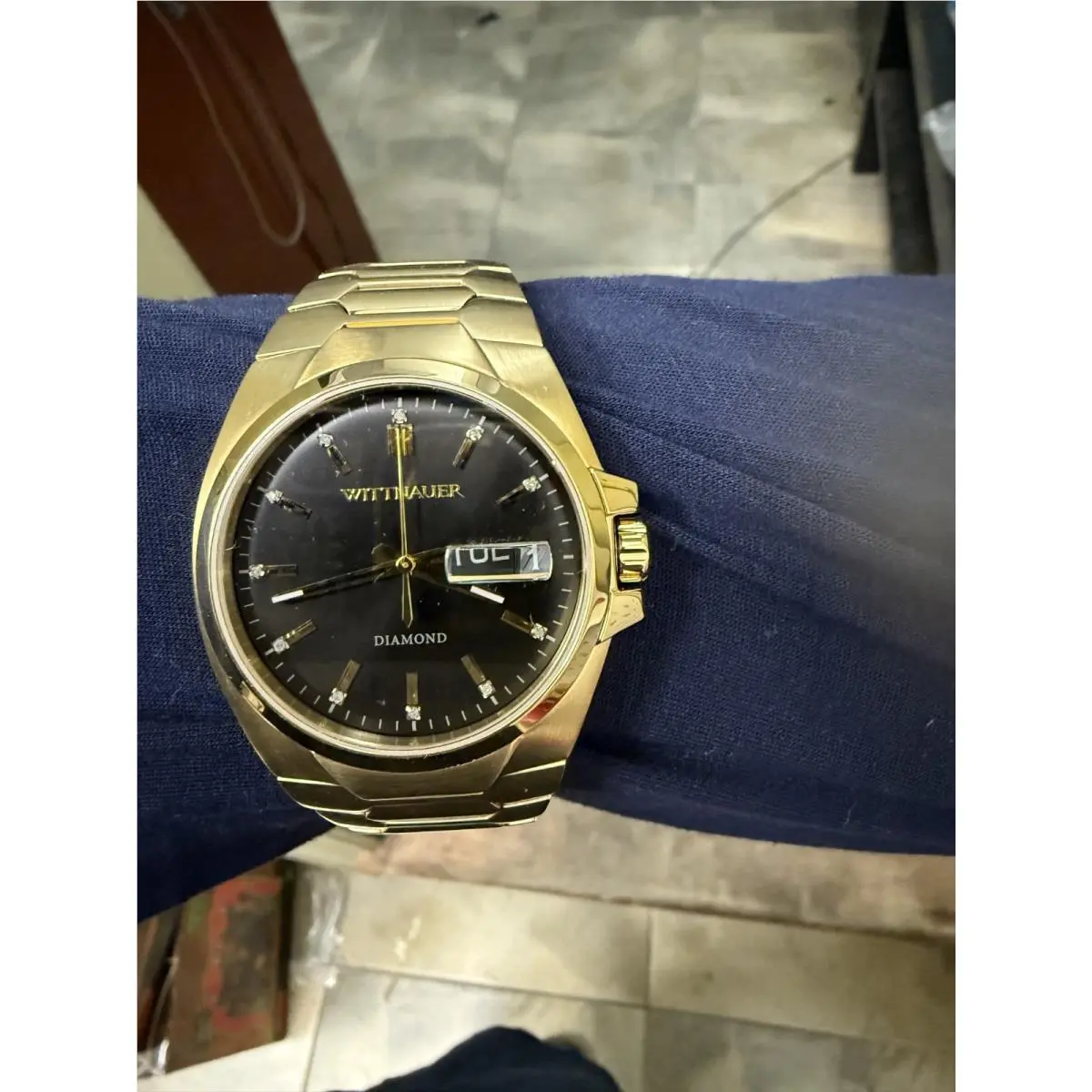 Wittnauer Mens Gold Tone Watch WN3059