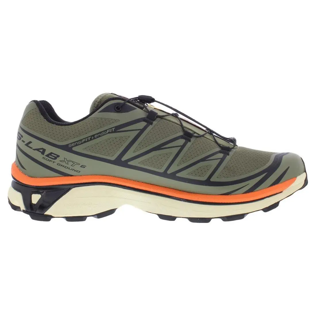 Salomon shoes - Deep Lichen Green/Black/Red Orange, Main: Green 1