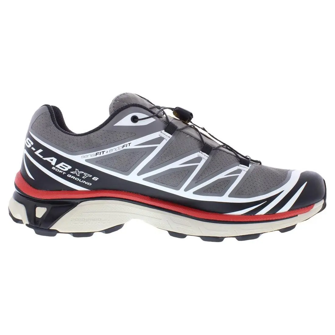 Salomon shoes - Pewter/Black/Aurora Red, Main: Grey (UPC: 195751398718) 1