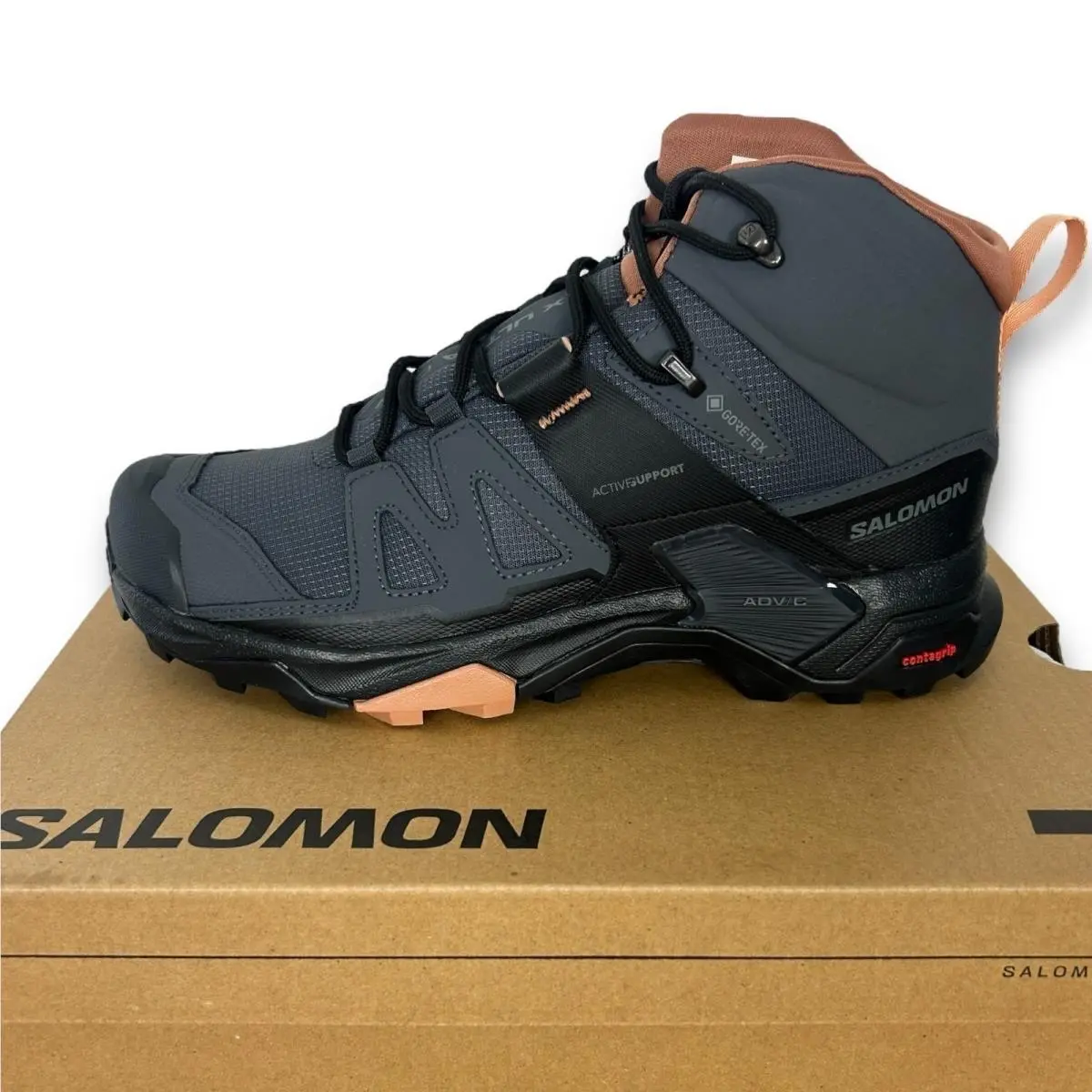 Salomon X Ultra 4 Mid Gtx Gore Tex WP Womens 11 EU 44 Hiking Boots Grey