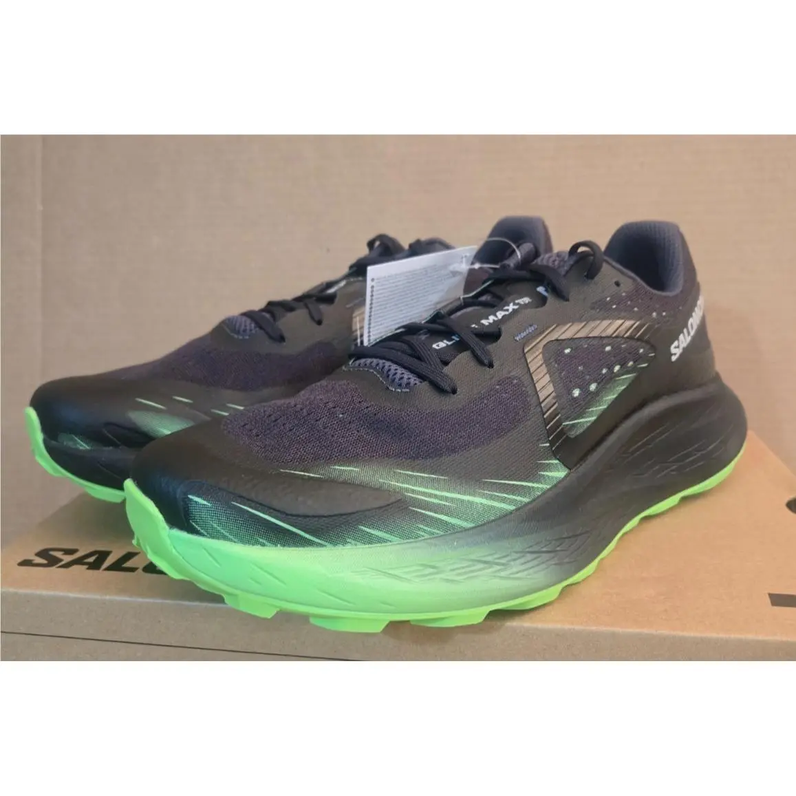 Salomon Men`s Glide Max TR Size 11 India Ink/black/green Geck 473174-34