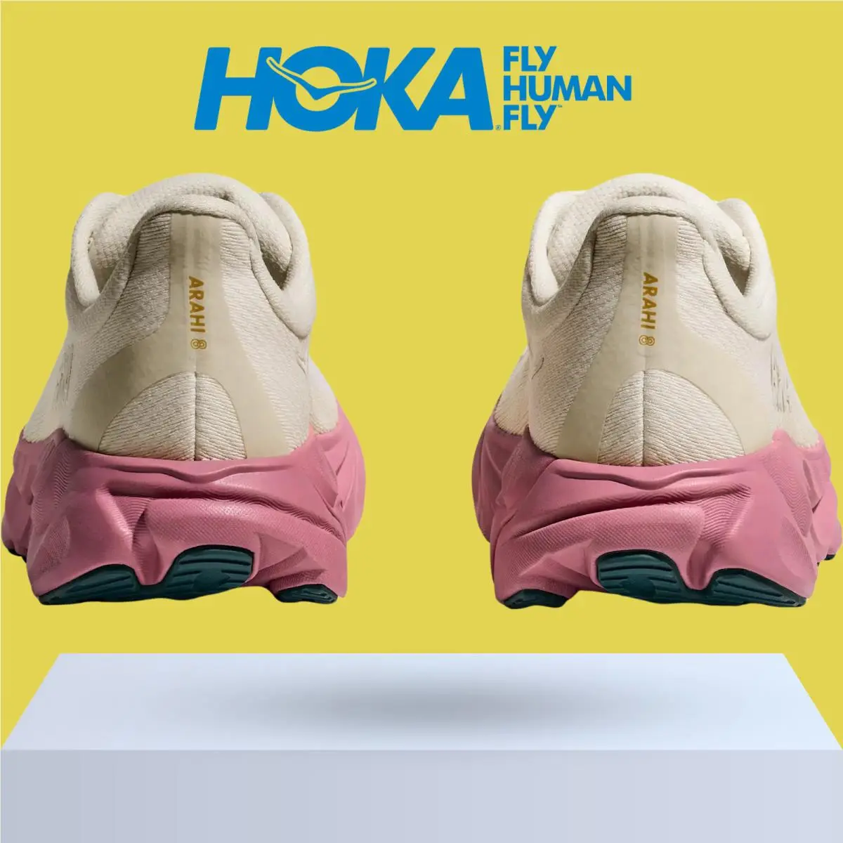 Hoka shoes - Hoka One One Arahi 8 - Alabaster/Lingonberry 1