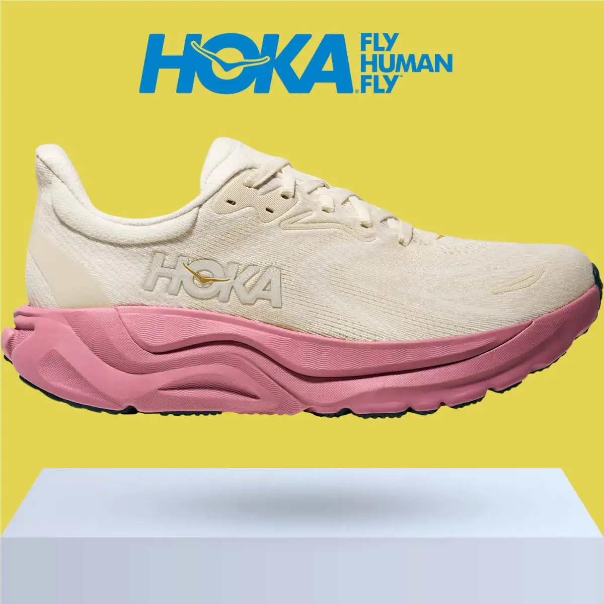 Hoka shoes - Hoka One One Arahi 8 - Alabaster/Lingonberry 4
