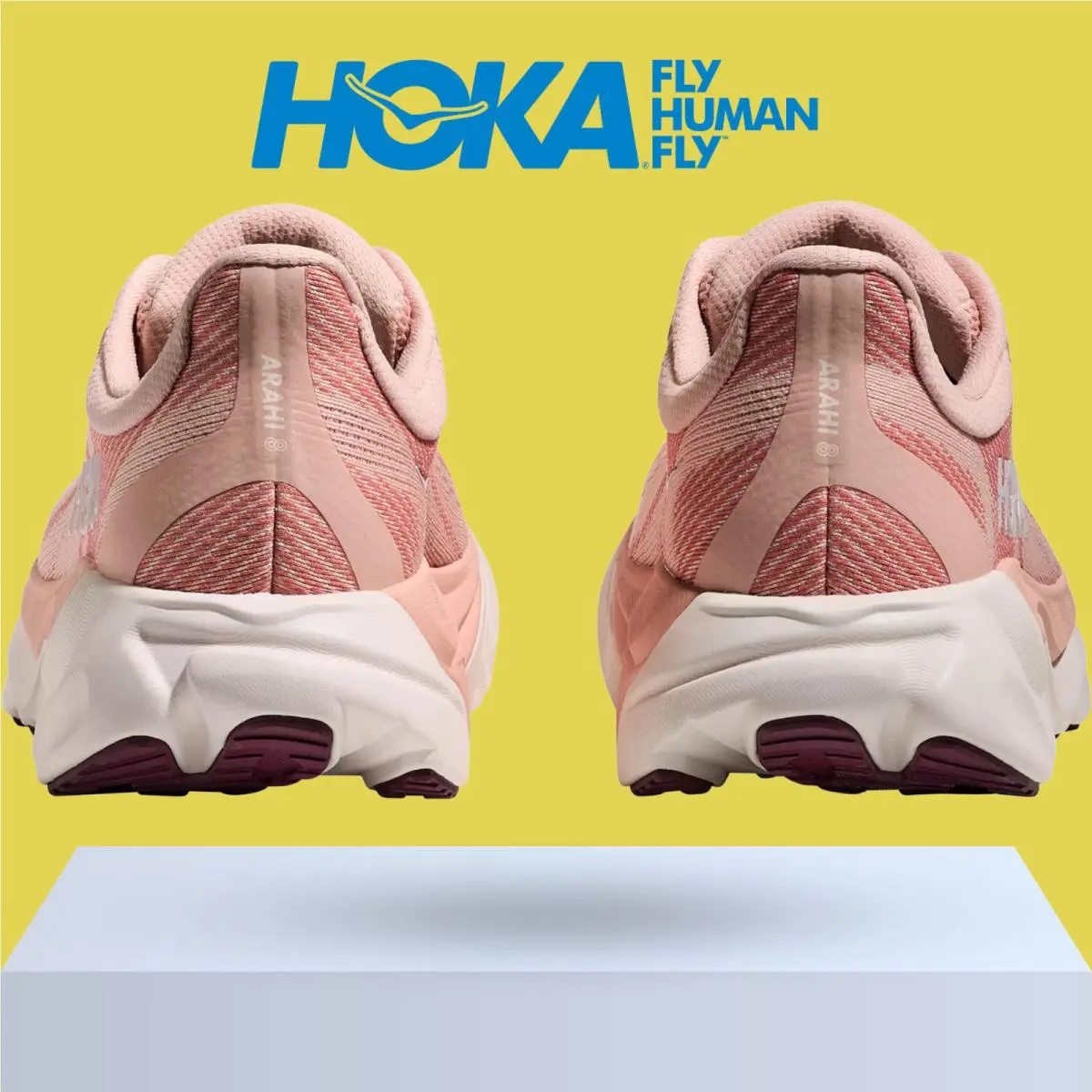 Hoka shoes - Hoka One One Arahi 8 - Alabaster/Lingonberry 36