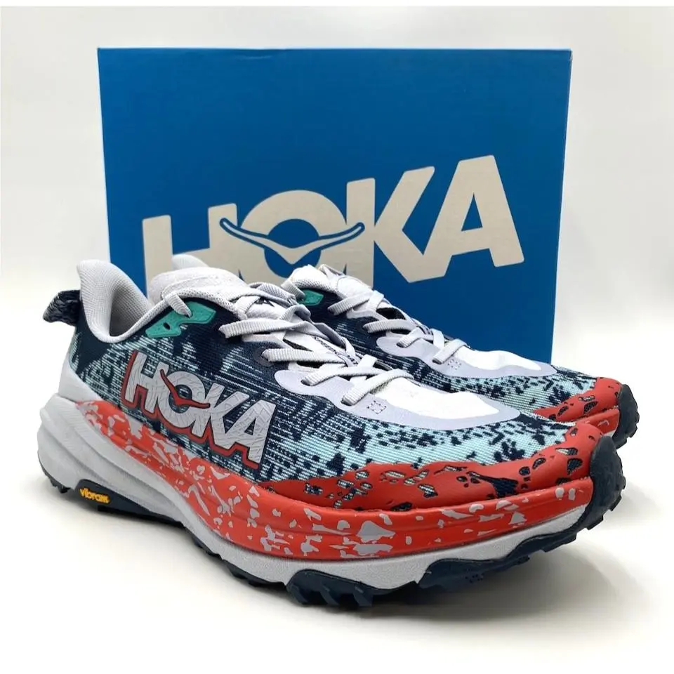 Hoka Speedgoat 6 Men`s Trail-running Shoe Gull/stormy Skies Multiple Sizes