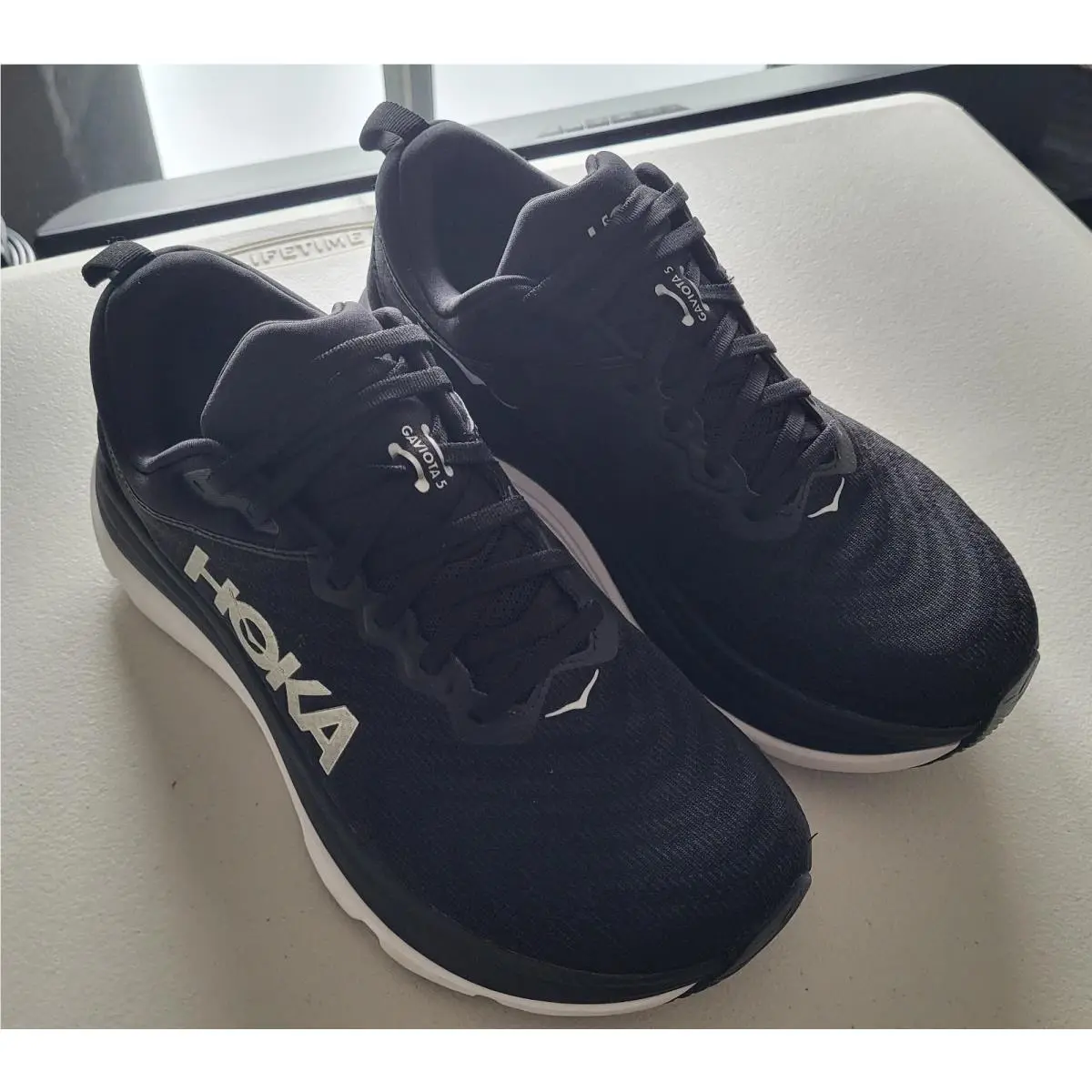 Hoka One One Gaviota 5 Running Shoes Women’s Size 9.5D 1134270 / Black-white