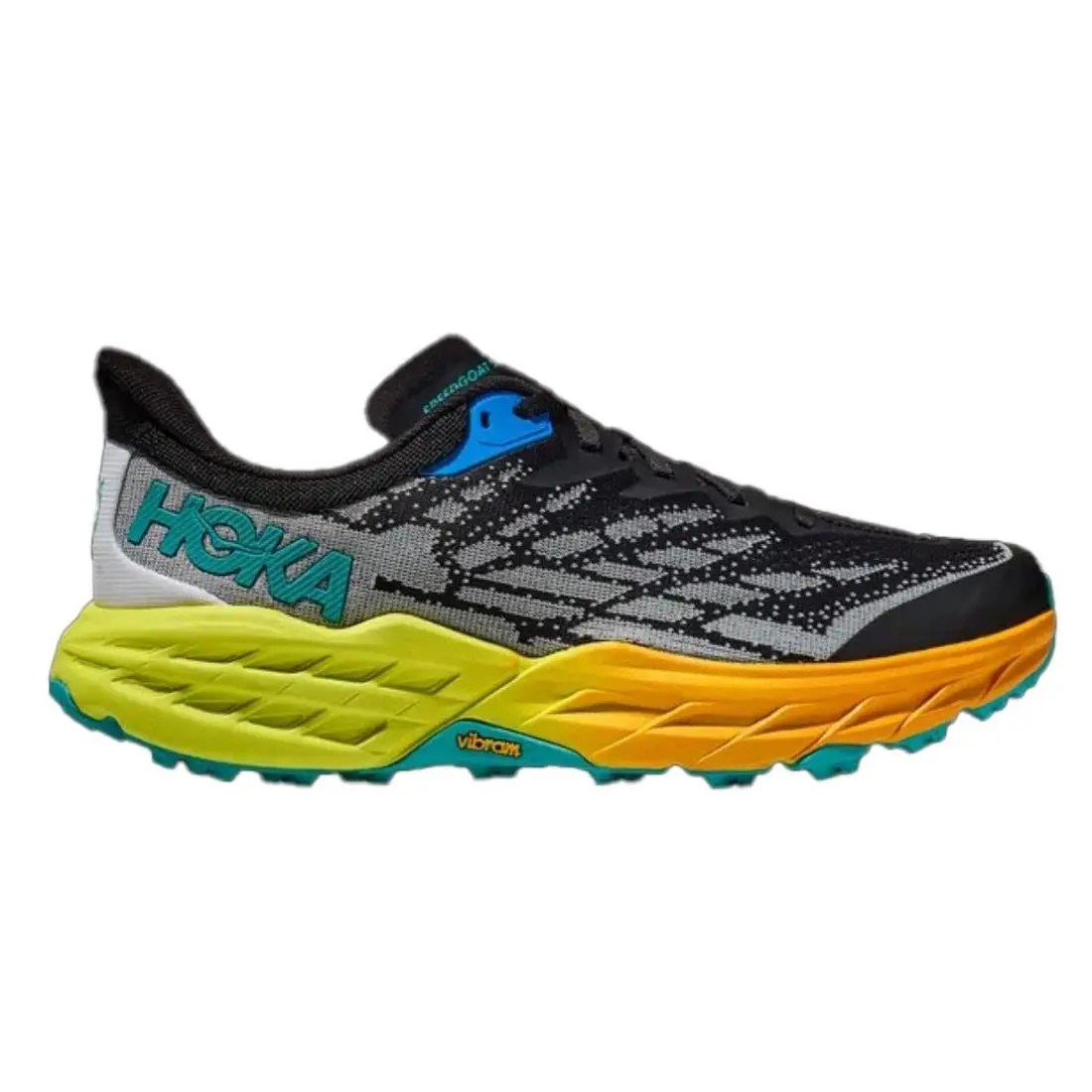 Hoka Speedgoat 5 Mens Shoes Size 9 Color: Black/evening Primrose