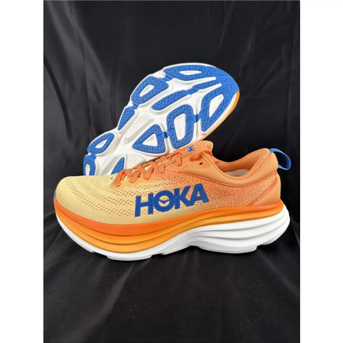 Hoka One One M Bondi 8 Impala Mock Orange Athletic Shoes Mens Size 11D