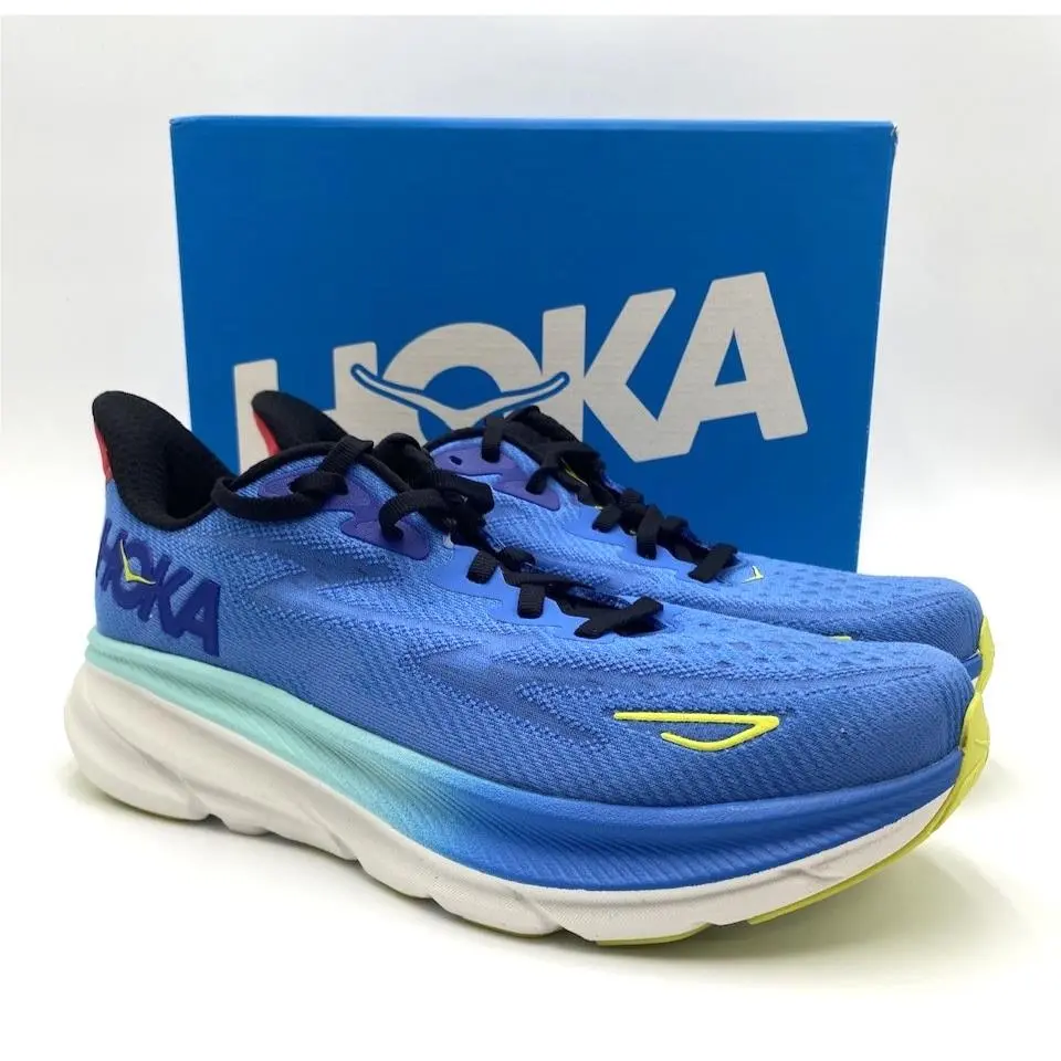Hoka Clifton 9 Men`s Lightly Running Shoes Virtual Blue/ceris US Size 8.5 D