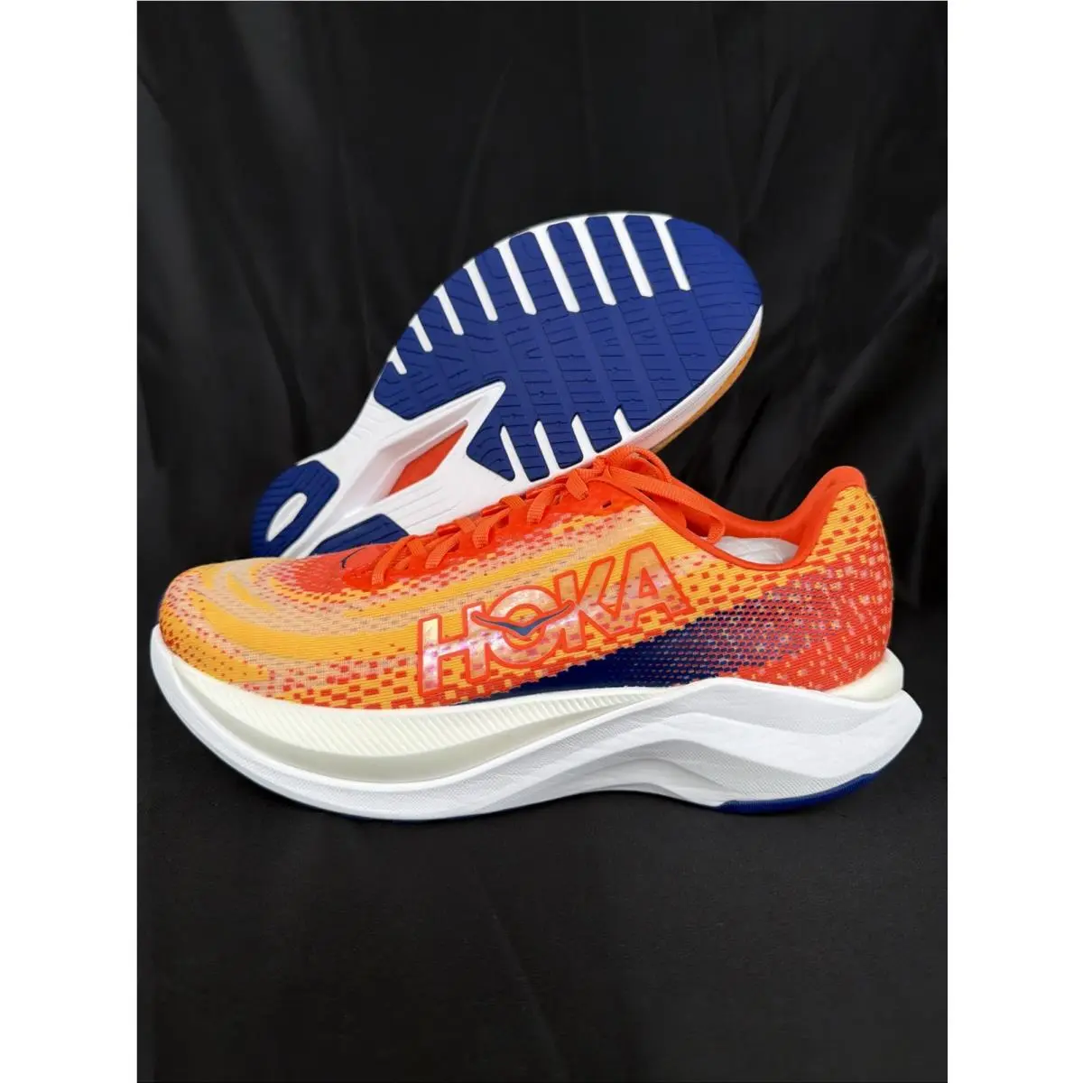 Hoka One M Mach X Flame Sherbet Orange Mens Size 11D Running Shoes w/ Box