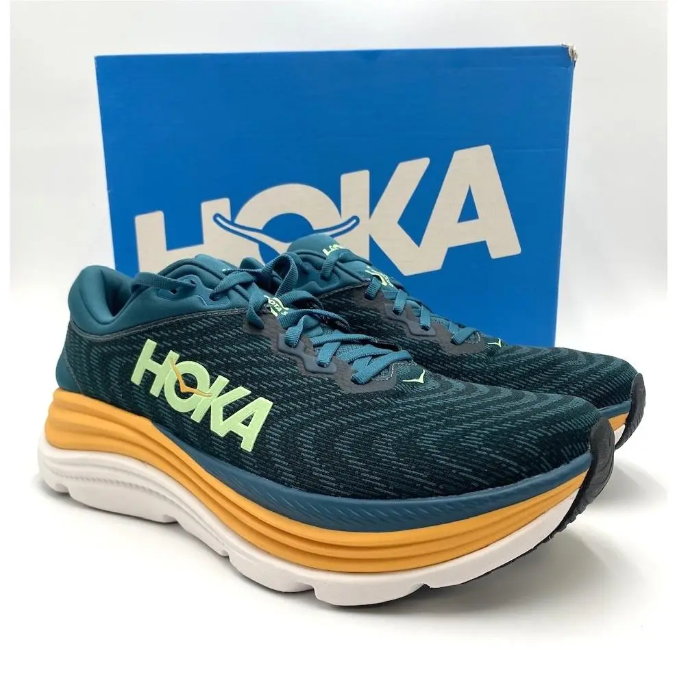 Hoka Gaviota 5 Men`s Road-running Shoe Deep Lagoon/sherbet US Size 11.5 D