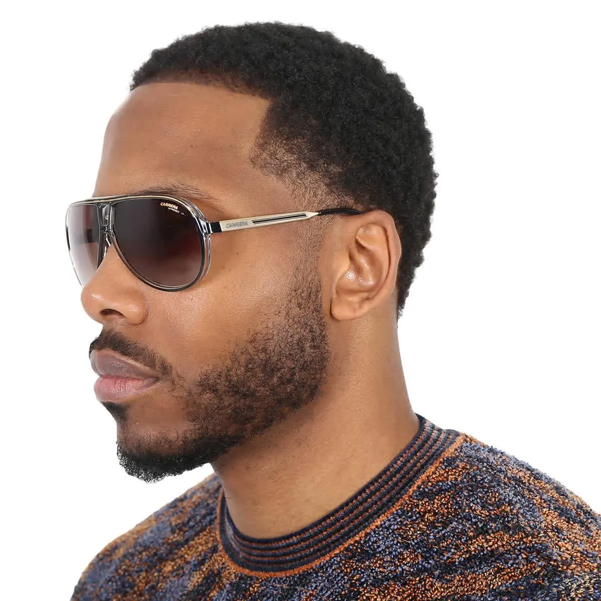 Carrera Brown Gradient Pilot Men`s Sunglasses Carrera 1050/S 02M2/HA 63
