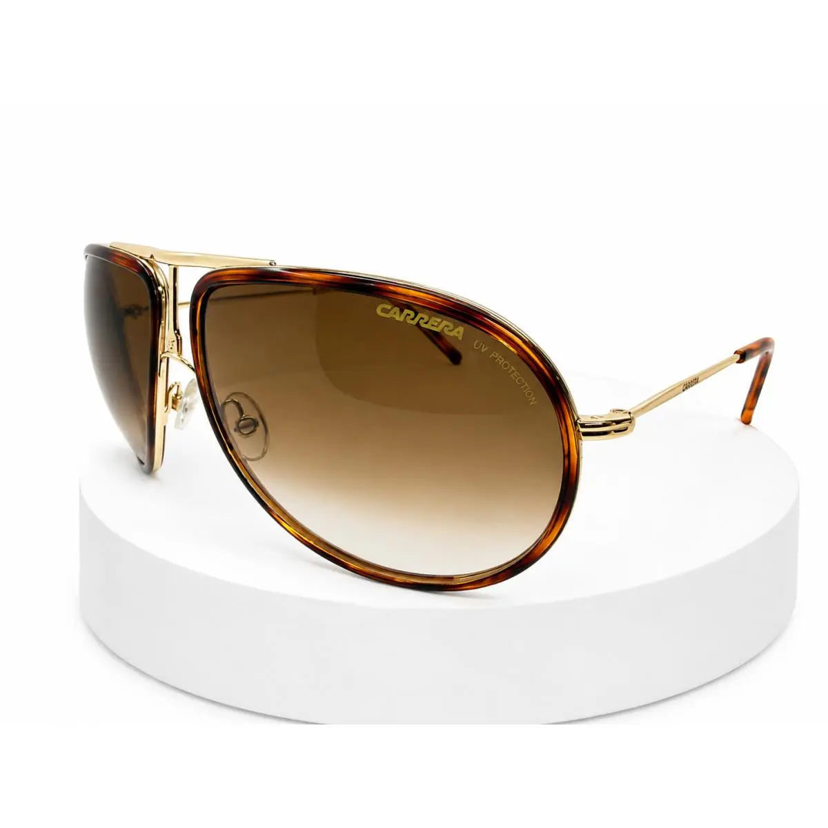 Carrera 15/S Sunglasses Color 0XDX-Gold/Dark Havana Brown Gradient Lenses
