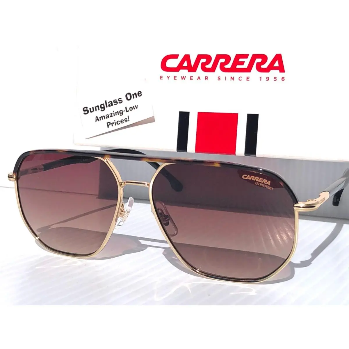 Carrera Gold Havana Brown Frame Gradient Brown Lens Sunglass 304/s 06JHA