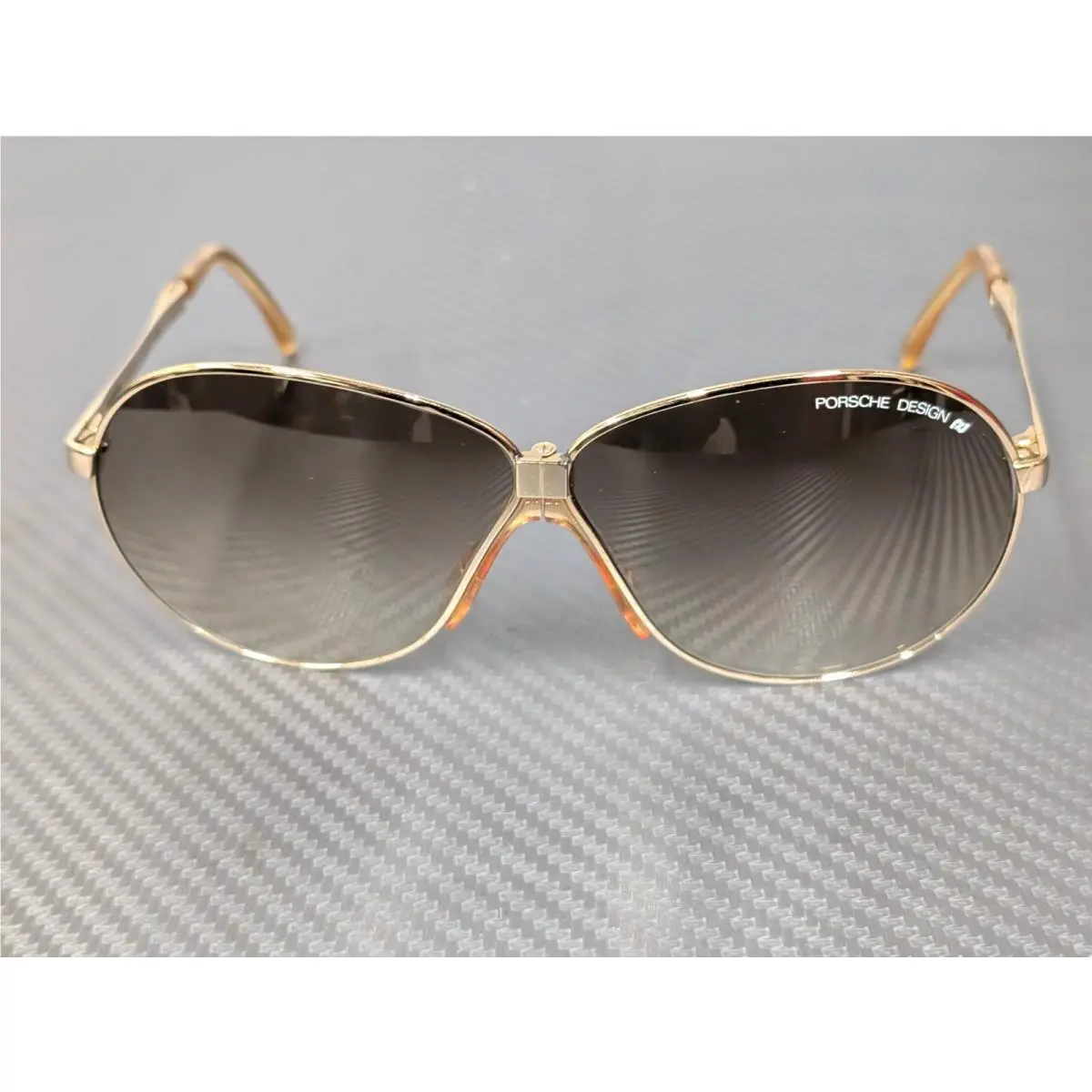 Porsche Design by Carrera 5626 40 Folding Sunglasses Gold Vintage 80s
