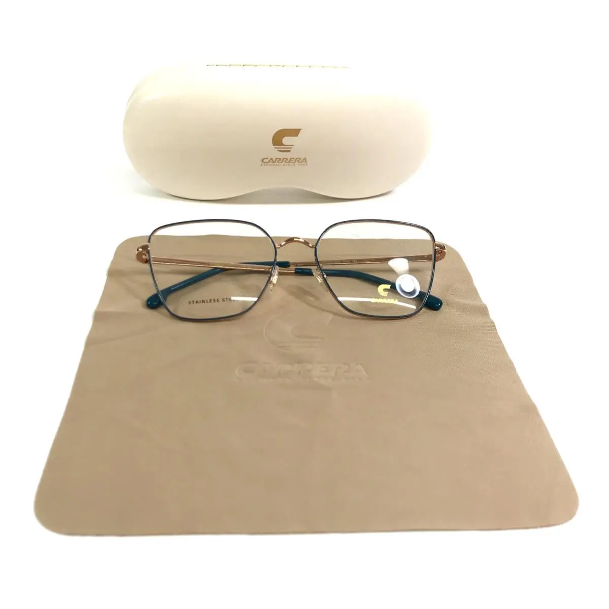 Carrera Eyeglasses Frames 3022 Oga Green Rose Gold Cat Eye Full Rim 55-17-140