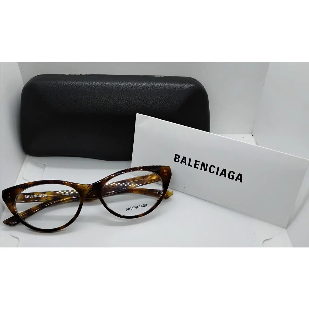 Women`s Eyeglasses Frames Case Model BB0079O 006 Havana Brown by Balenciaga