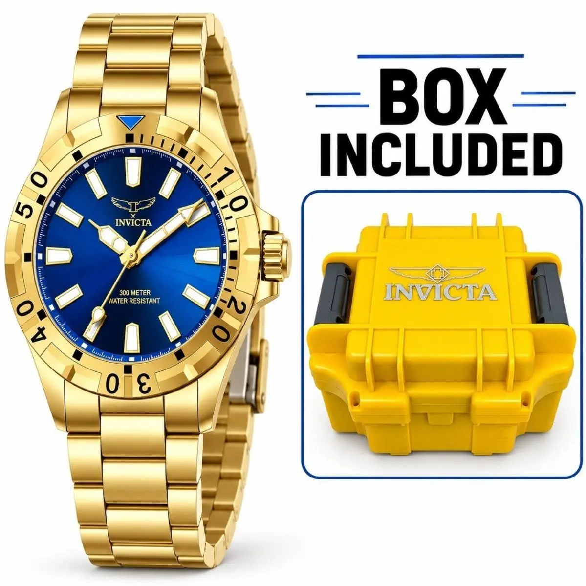 Specialty I  Men`s Watch 42mm Gold Dive Case Included by Invicta