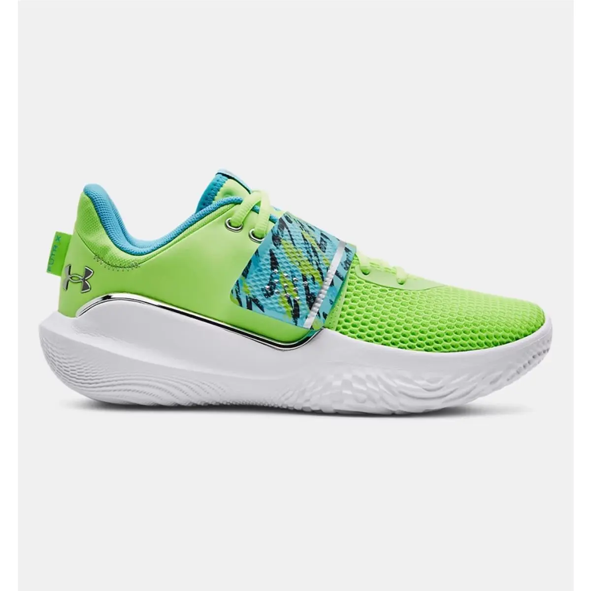 Under Armour UA Flow Futr X Men Basketball Shoes Size 9.5 Green Blue 3026046 300