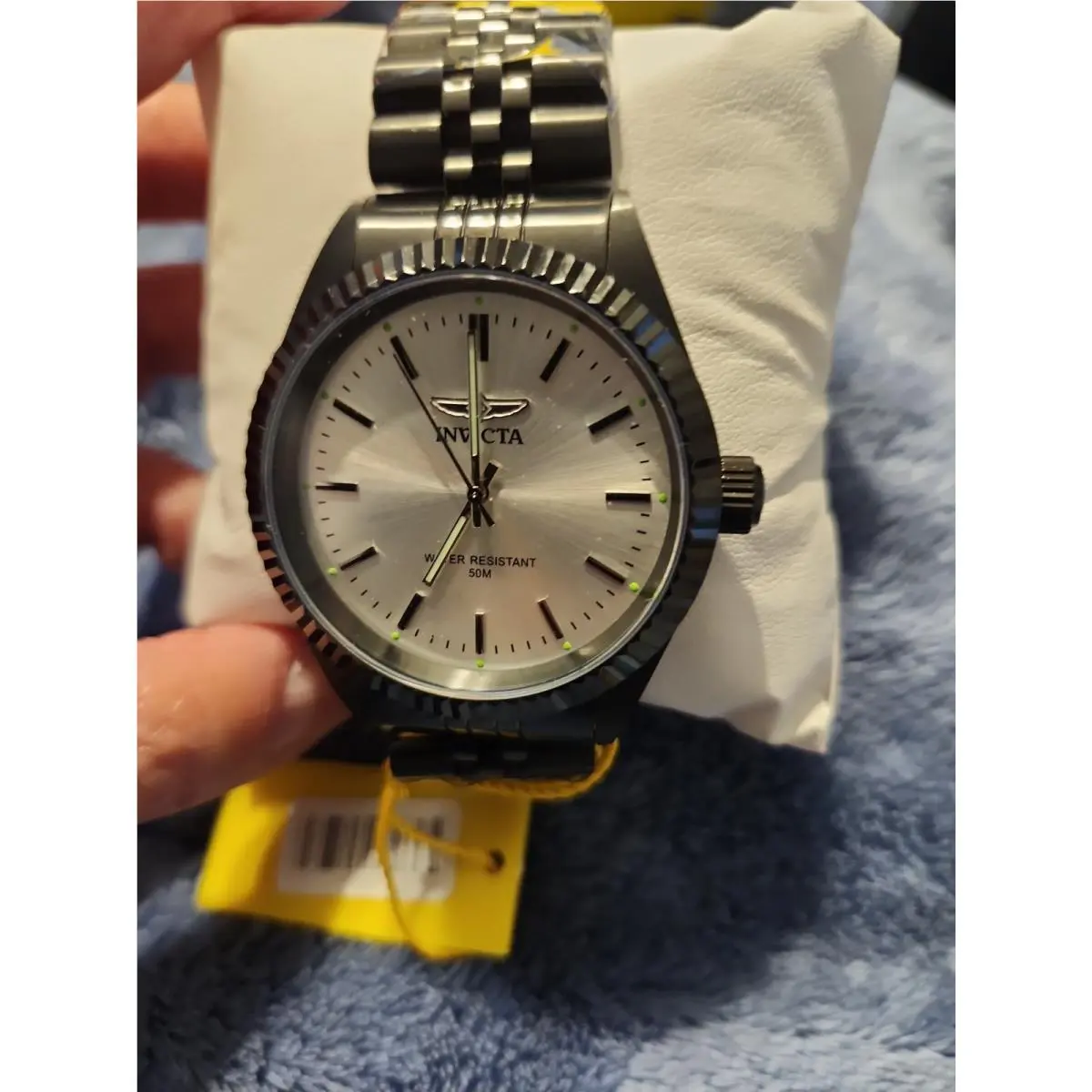 Specialty Serrate 79019 Black Silver Dial Quartz Watch 40mm by Invicta