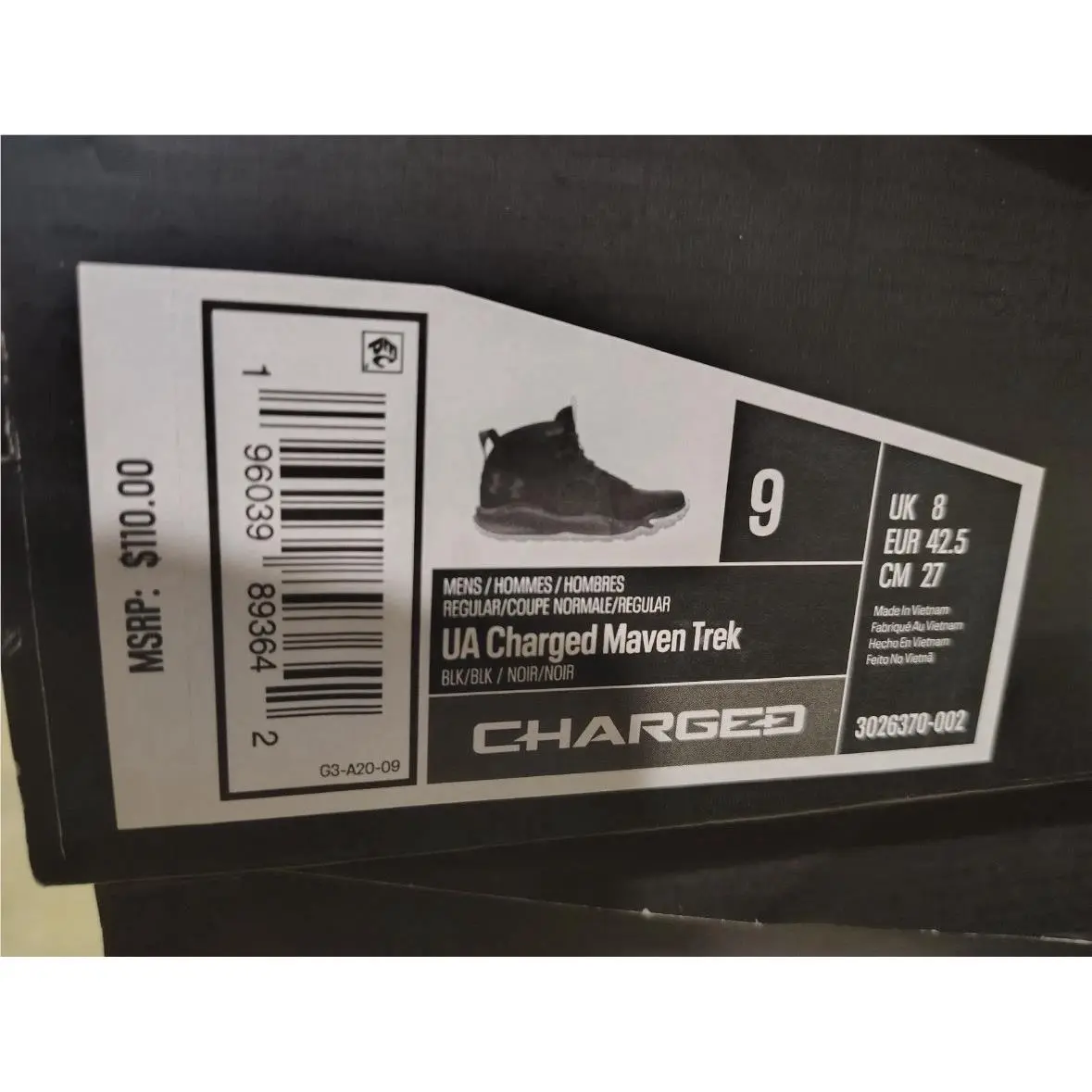 Under Armour shoes - Under Armour Charged Maven - Charged Maven - 3026370-002 - Black (UPC: 0196039893642) 5