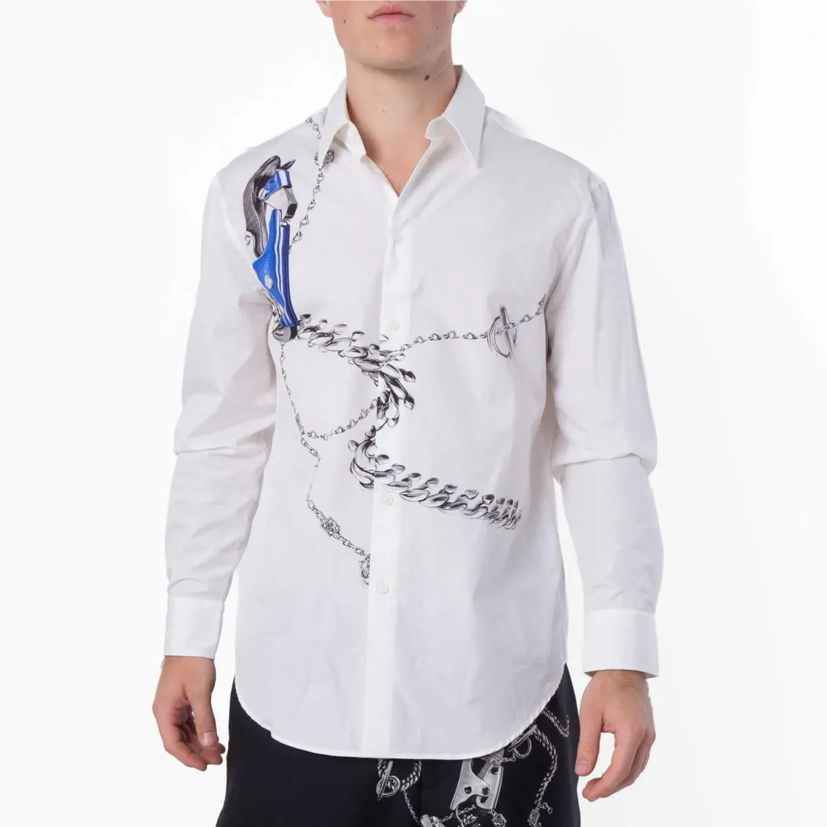 Knight Hardware Printed Cotton Shirt by Burberry