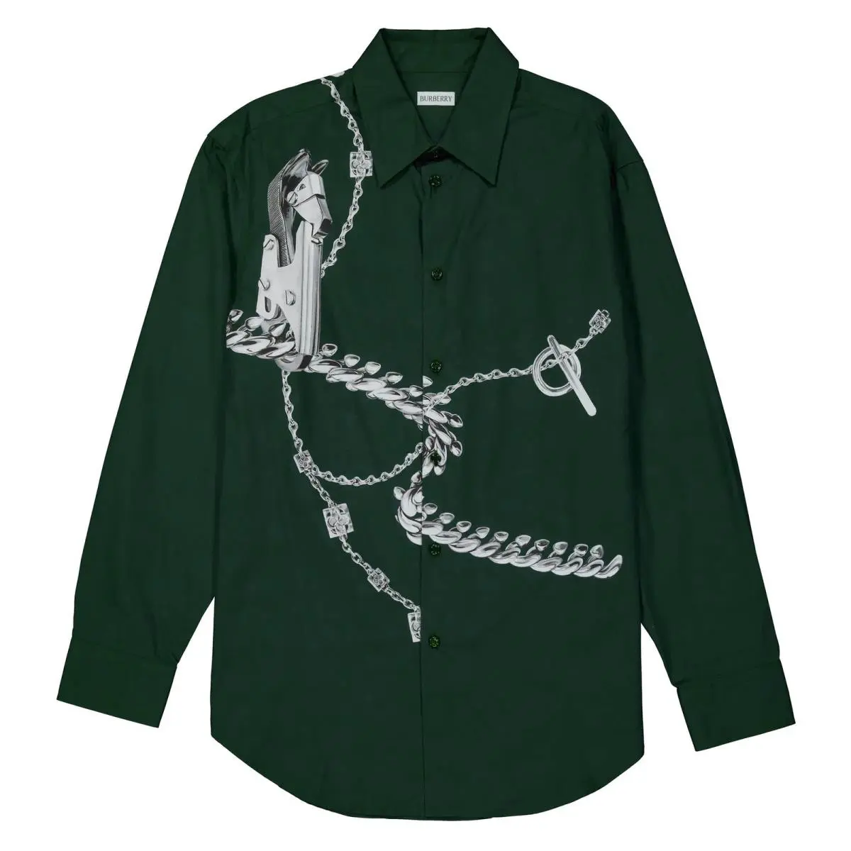 Knight Hardware Printed Cotton Shirt by Burberry