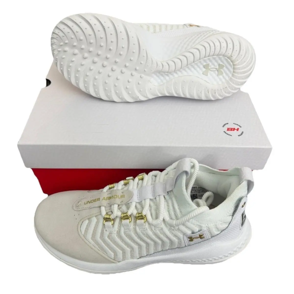 Under Armour shoes - Under Armour Harper 9 Turf - White (UPC: 0197777556806) 1