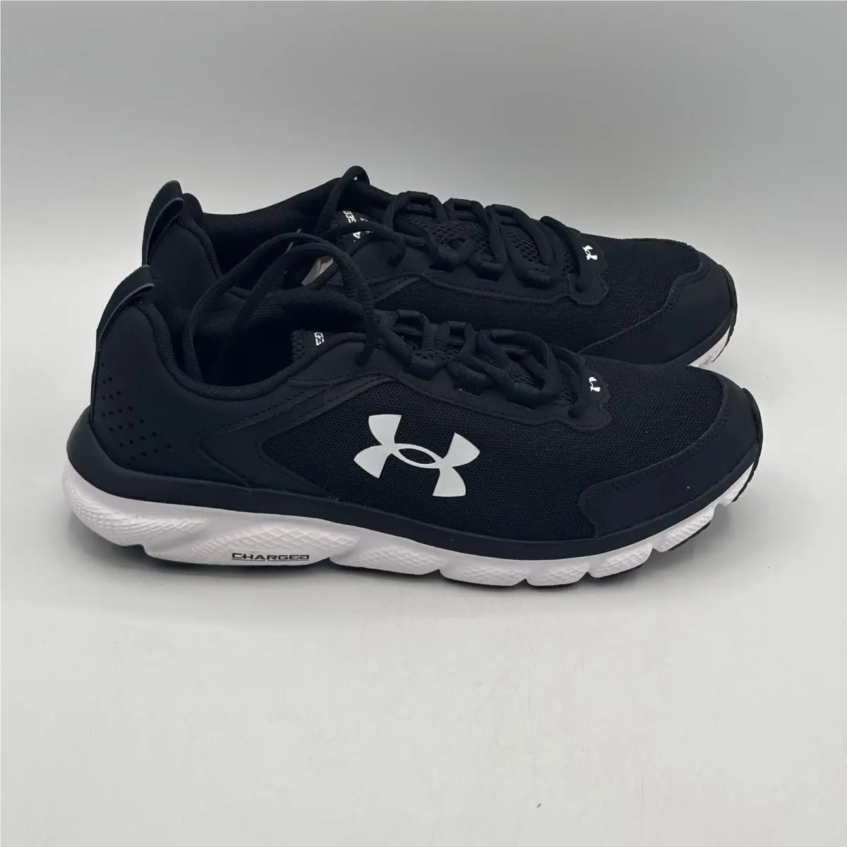 Under Armour Charged Assert 9 Shoes Mens Size 9.5 Black White 3024590-001
