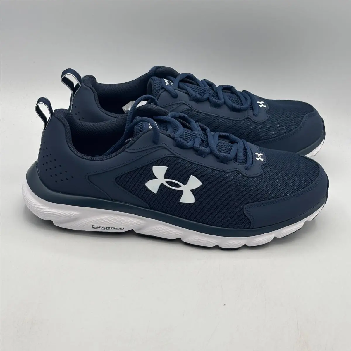 Under Armour Charged Assert 9 Shoes Mens Size 11 4E Blue White 3024857-400