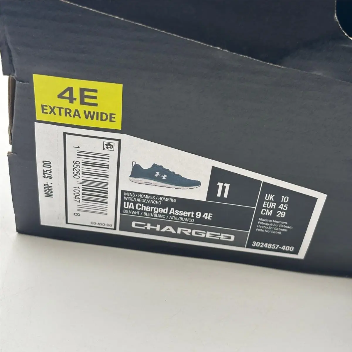 Under Armour shoes - Under Armour Charged Assert 9 4E - Blue 0