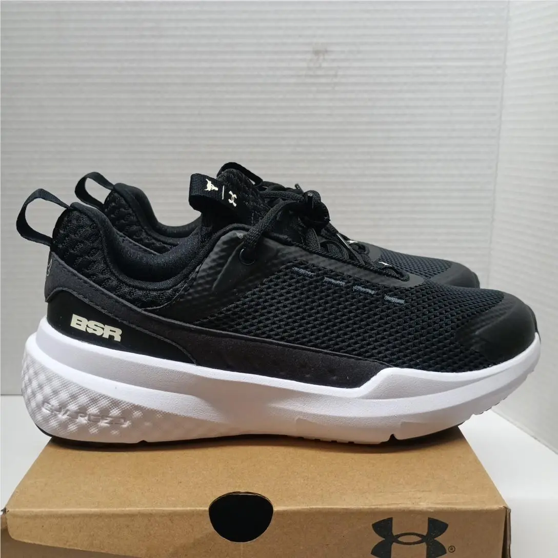 Under Armour Black White Project Rock Bsr 5 Training Shoes Women`s Size 8