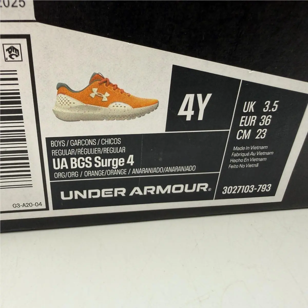 Under Armour shoes - UA BGS Surge 4 - BGS Surge - Orange 0