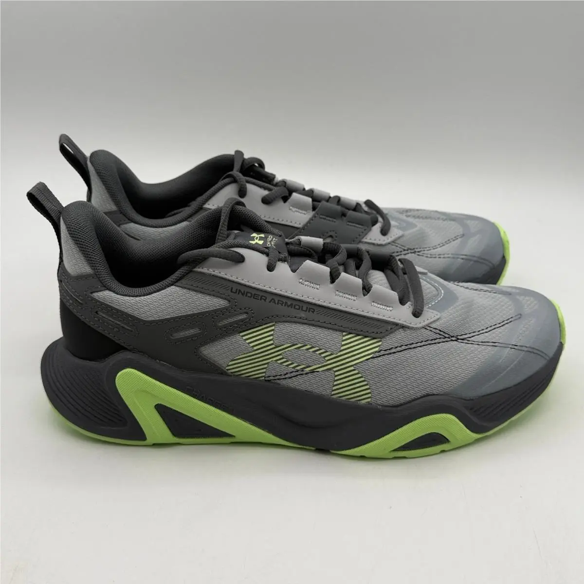 Under Armour UA Charged Commit TR 5 Shoes Men Size 8.5 Grey Green 6007140 011