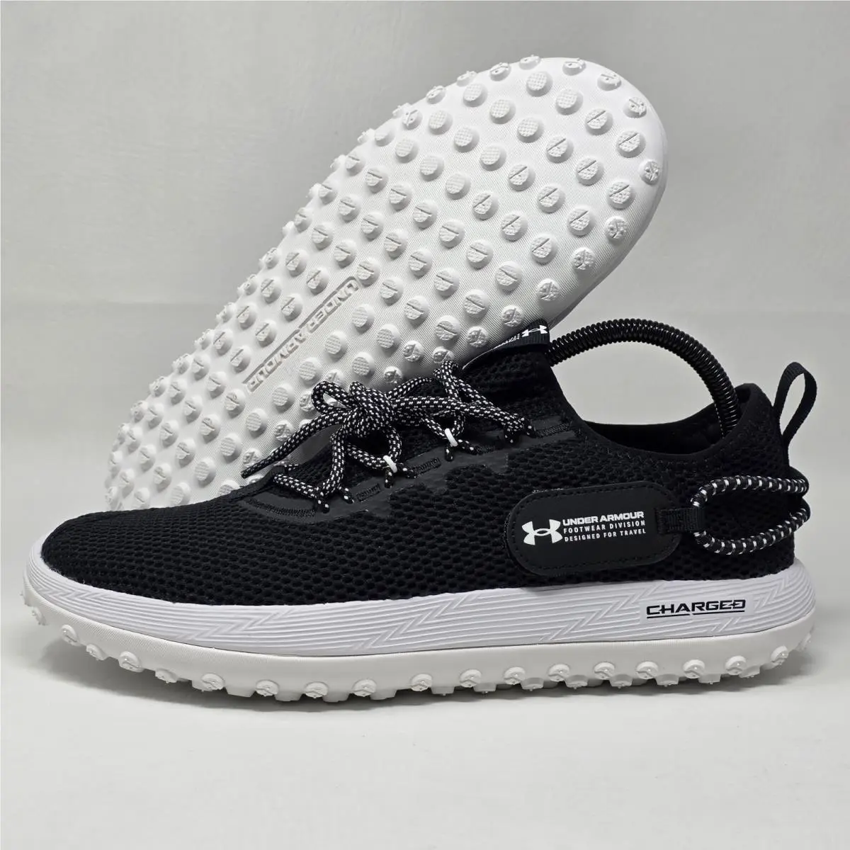Under Armour UA Fat Tire Venture Mens Sneakers 3027562-002 Black/white Sz 10