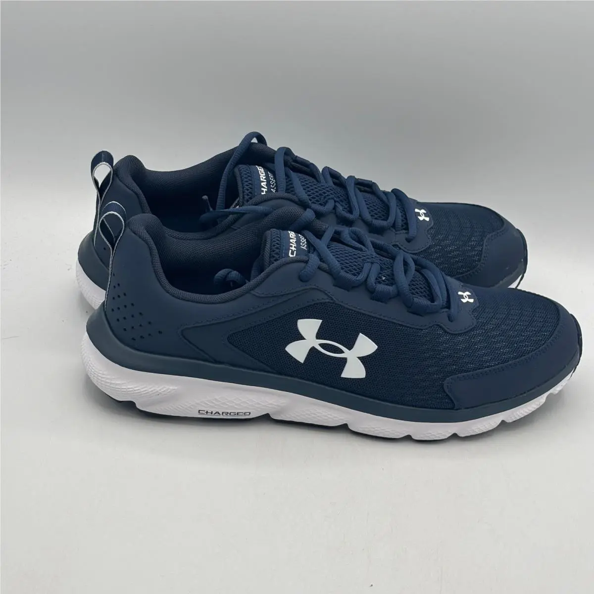 Under Armour Charged Assert 9 Shoes Mens Size 11.5 Blue White 3024590-400
