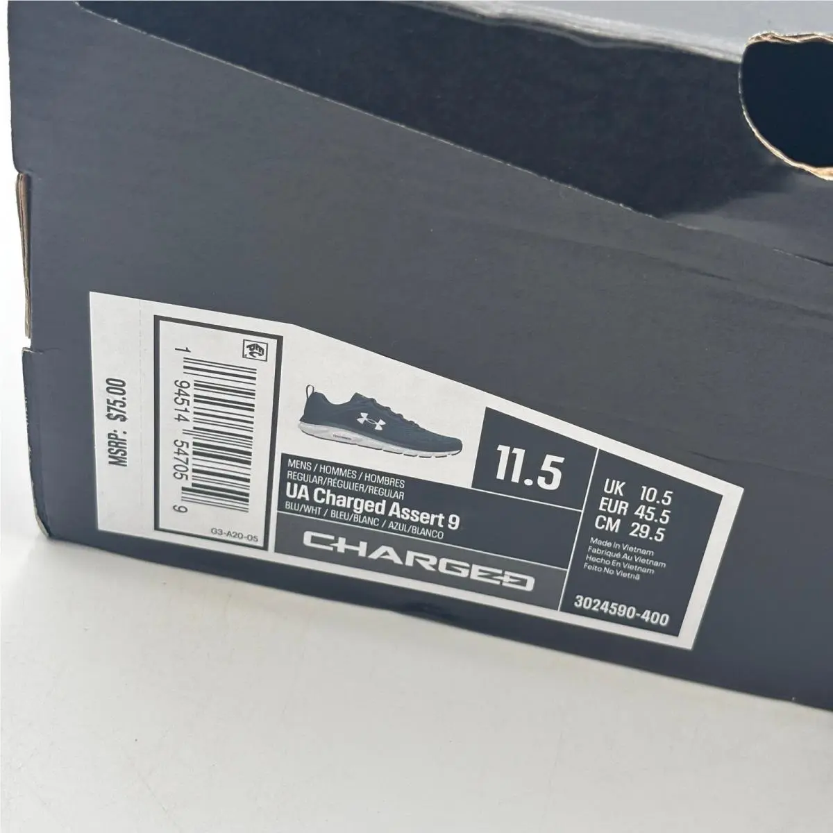Under Armour shoes - UA Charged Assert 9 - Charged Assert - Blue 0