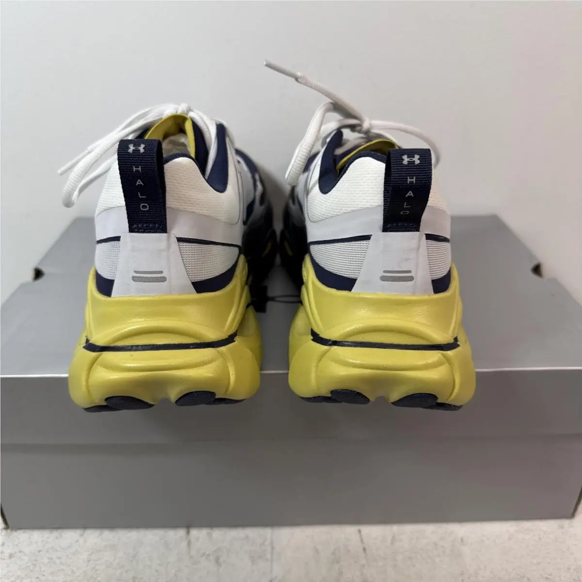 Under Armour shoes - Halo Racer - Halo Racer - 6007639403 - White/Navy/Yellow (UPC: 0198632863787) 2