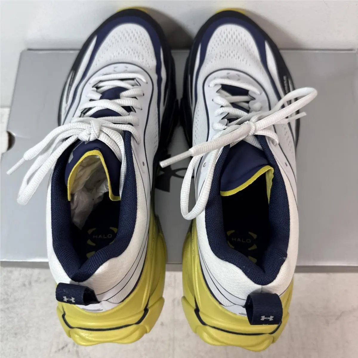Under Armour shoes - Halo Racer - Halo Racer - 6007639403 - White/Navy/Yellow (UPC: 0198632863787) 3