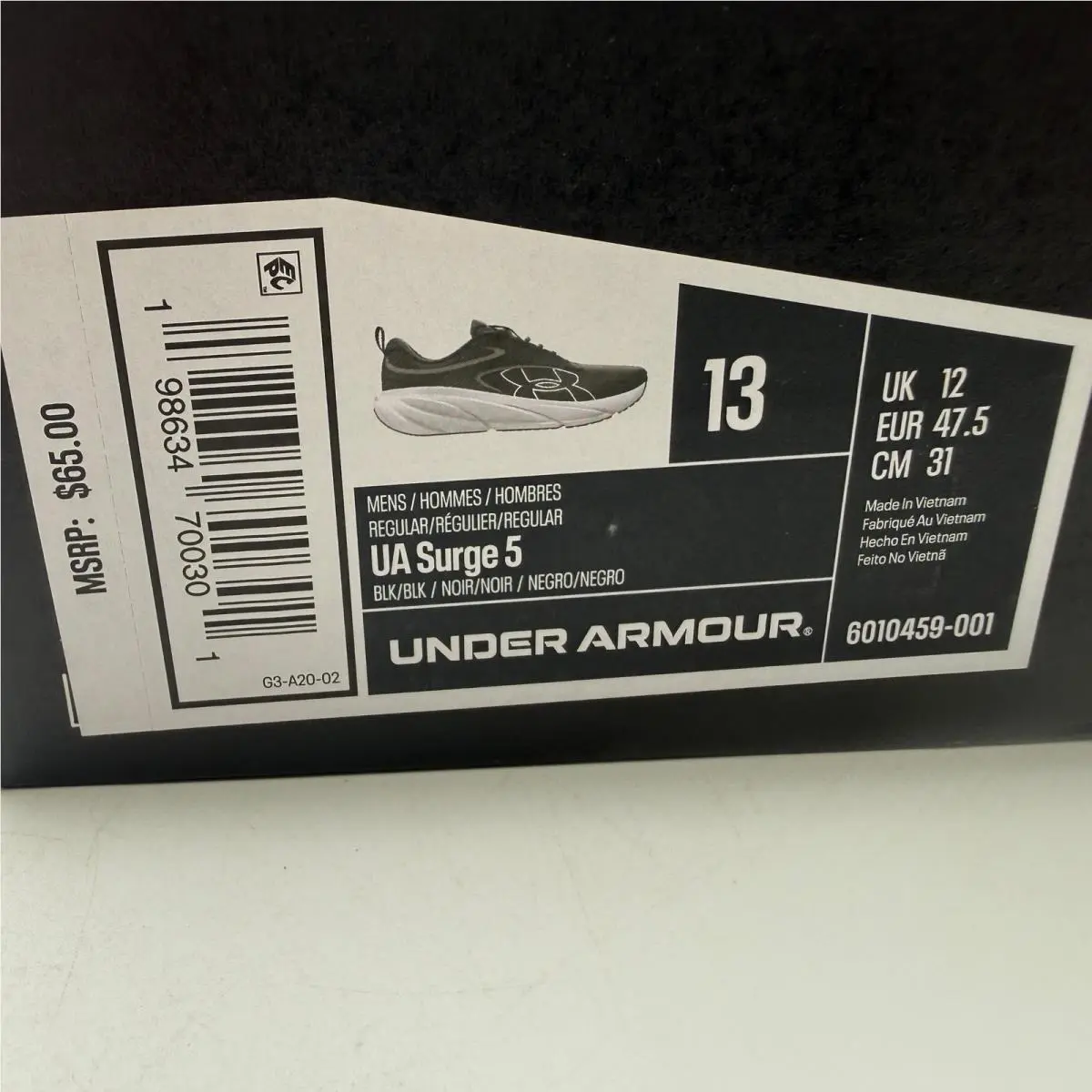 Under Armour shoes - UA Surge 5 - Surge - Black 0