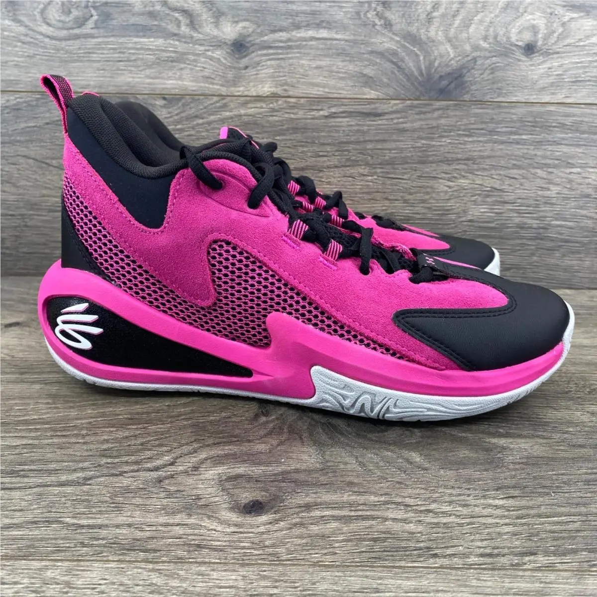 Under Armour Curry Splash 24 Basketball Shoes Mens 8.5 Pink Black 6000750-652