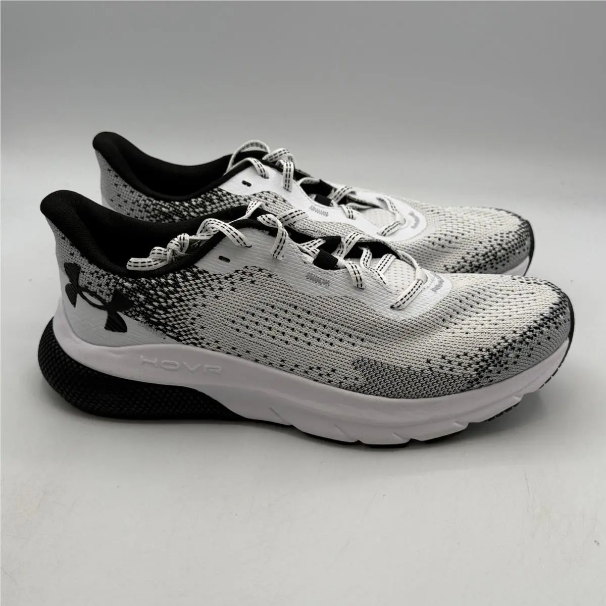 Under Armour Hovr Turbulence 2 Shoes Mens Size 8 White Black Running 3026520-105