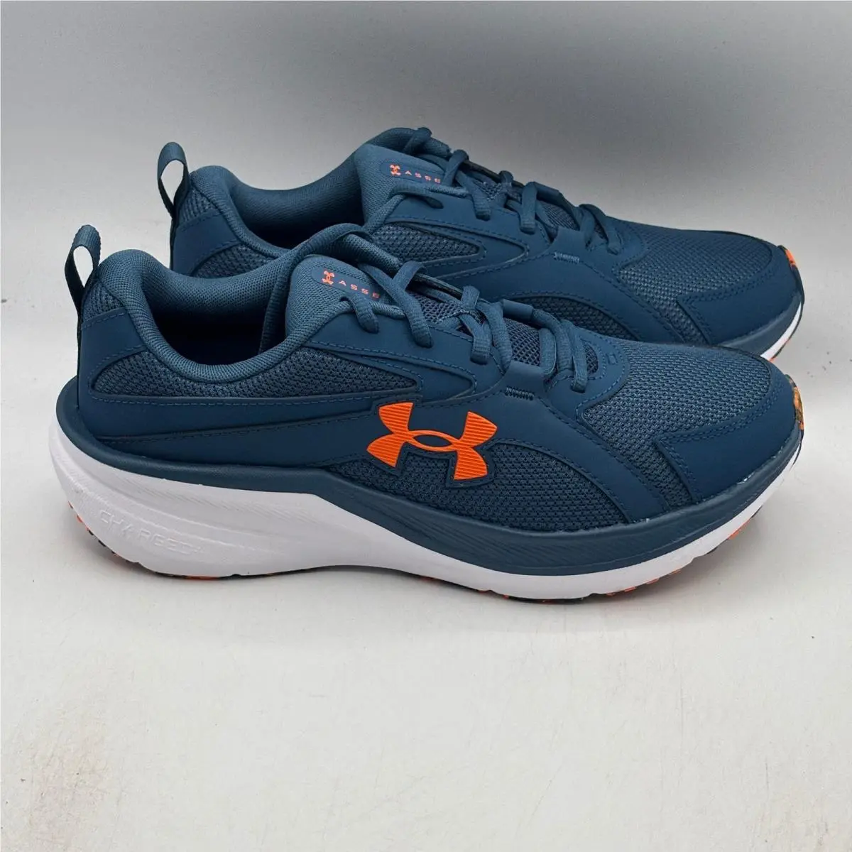 Under Armour UA Assert 11 Shoes Men Size 8 Blue Orange Charged 3027000-401