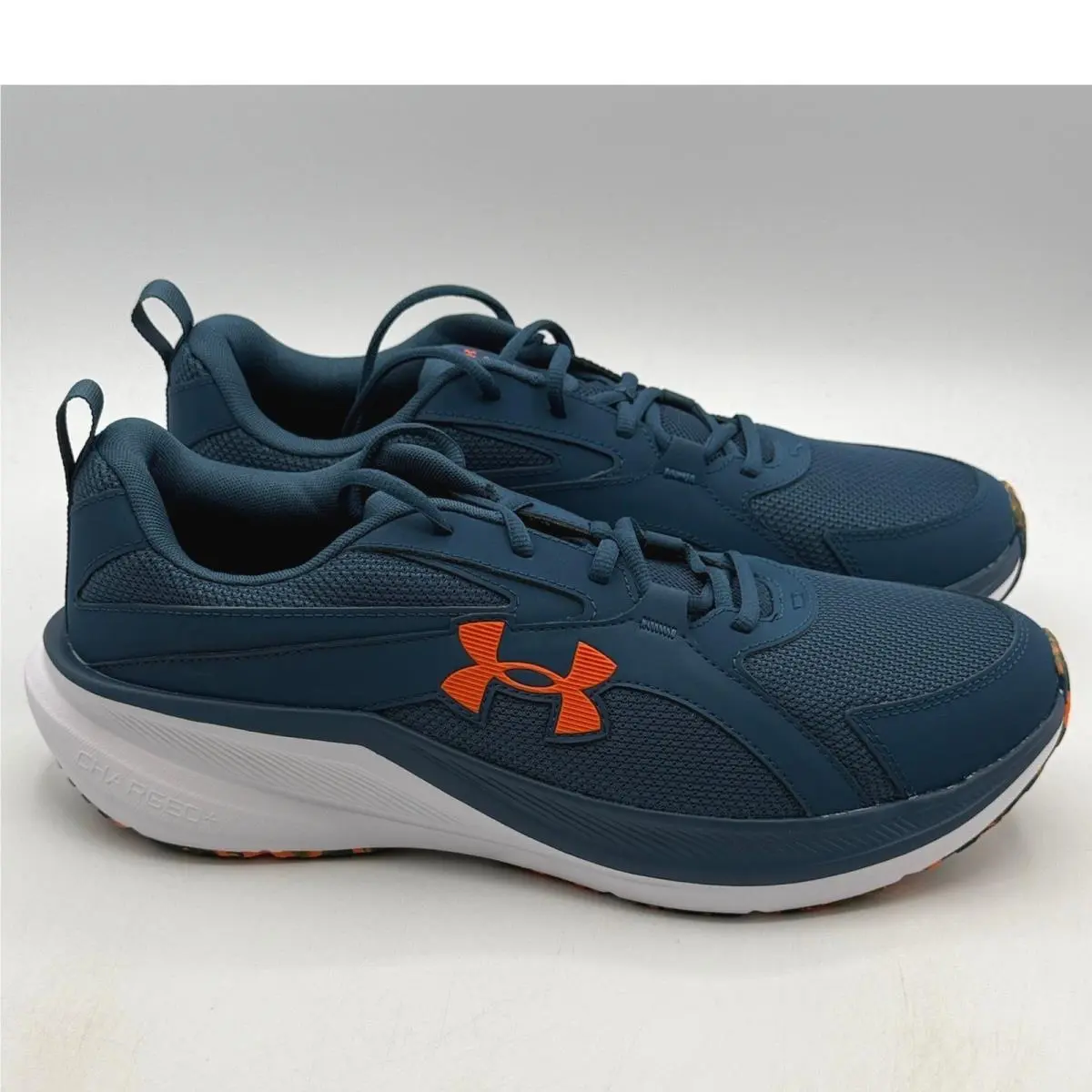 Under Armour UA Assert 11 Shoes Mens Size 13 Blue Orange Running 3027704-401